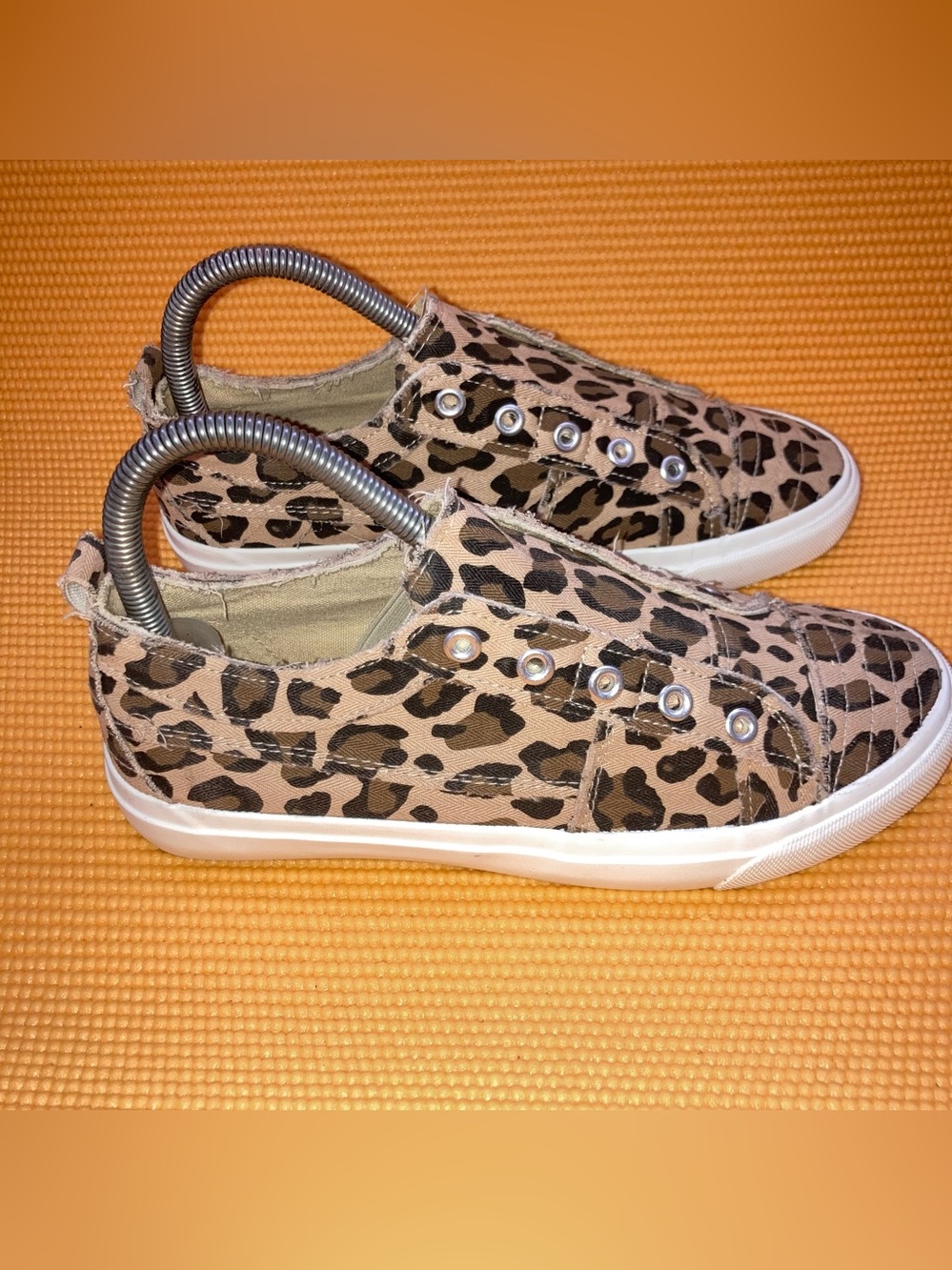 Corkys Leopard Print Slip-On Sneakers - Tan/Black